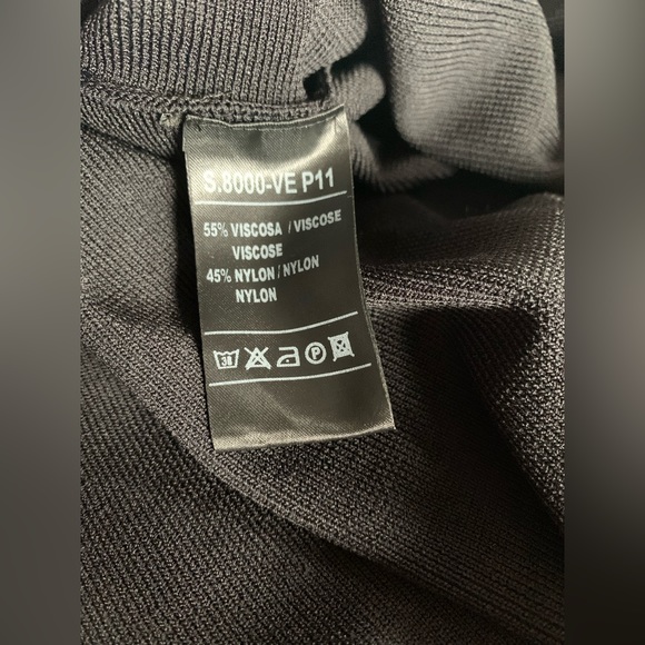 Jami’s Isabel De Pedro Med Black Dress VBack 55% Viscose 45%Nylon Black Off Whit - Picture 11 of 11